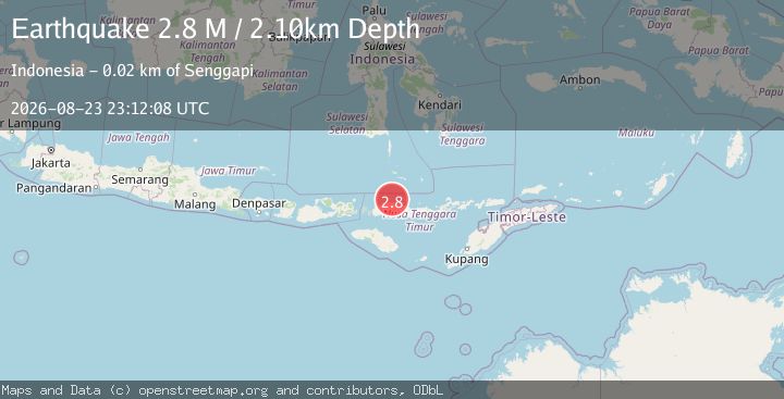 Map of Flores Region, Indonesia