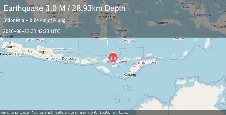 Map of Flores Region, Indonesia