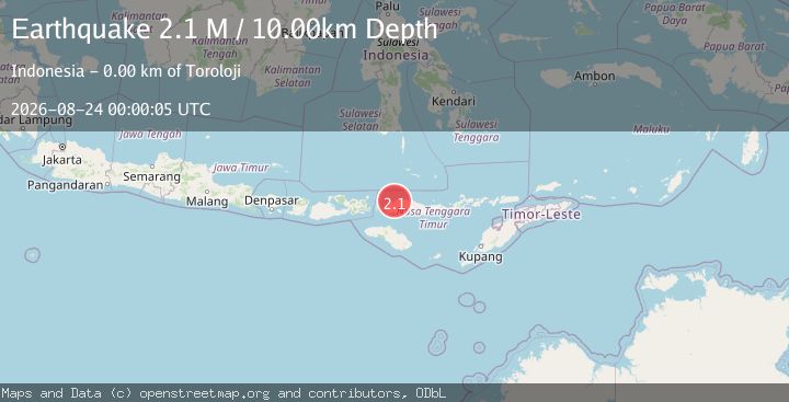 Map of Flores Region, Indonesia