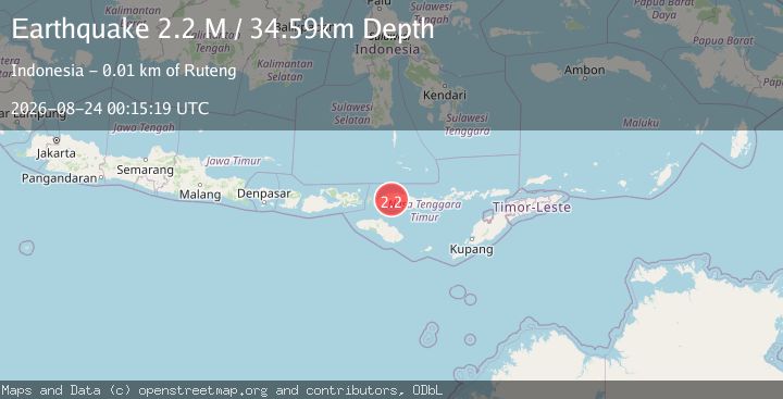 Map of Flores Region, Indonesia