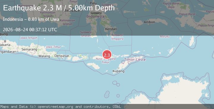 Map of Flores Region, Indonesia