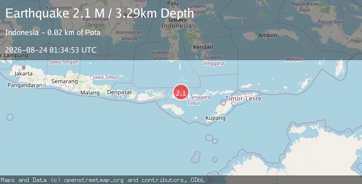 Map of Flores Region, Indonesia