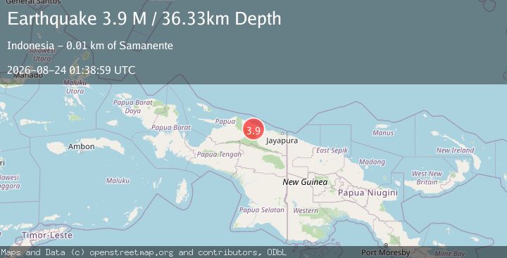 Map of West Papua, Indonesia