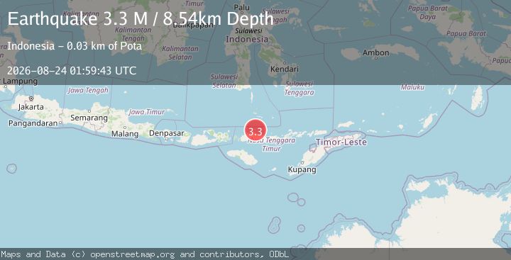 Map of Flores Region, Indonesia