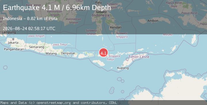 Map of Flores Region, Indonesia