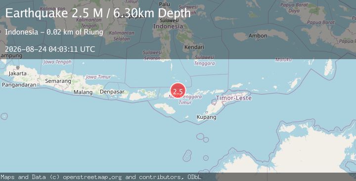 Map of Flores Region, Indonesia