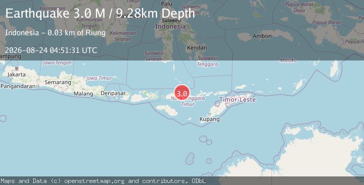 Map of Flores Region, Indonesia