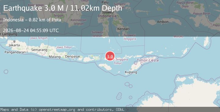 Map of Flores Region, Indonesia