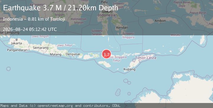 Map of Flores Region, Indonesia