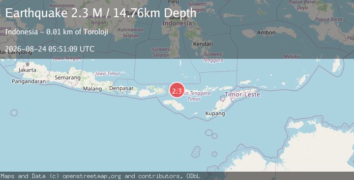 Map of Flores Region, Indonesia