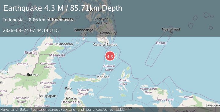 Map of Talaud Islands, Indonesia