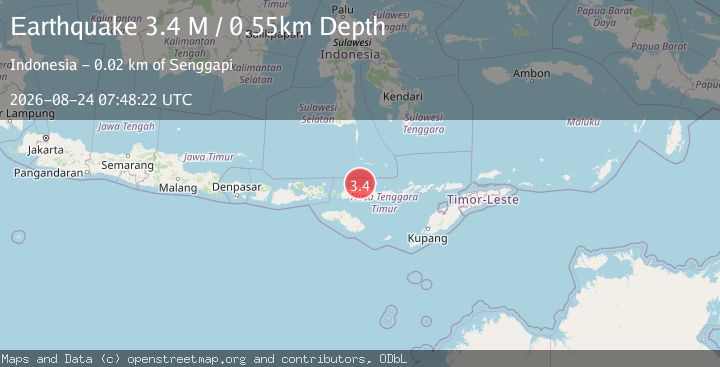 Map of Flores Region, Indonesia