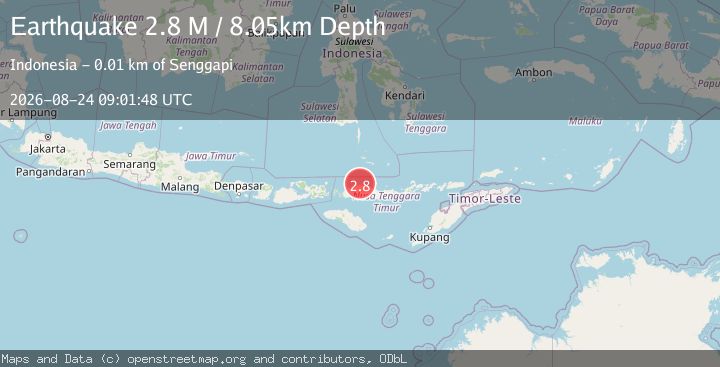 Map of Flores Region, Indonesia