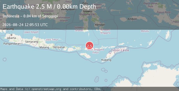 Map of Flores Region, Indonesia