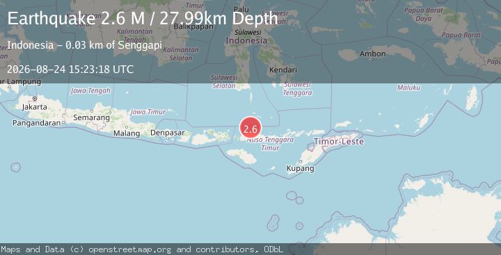 Map of Flores Region, Indonesia