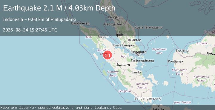 Map of Northern Sumatra, Indonesia