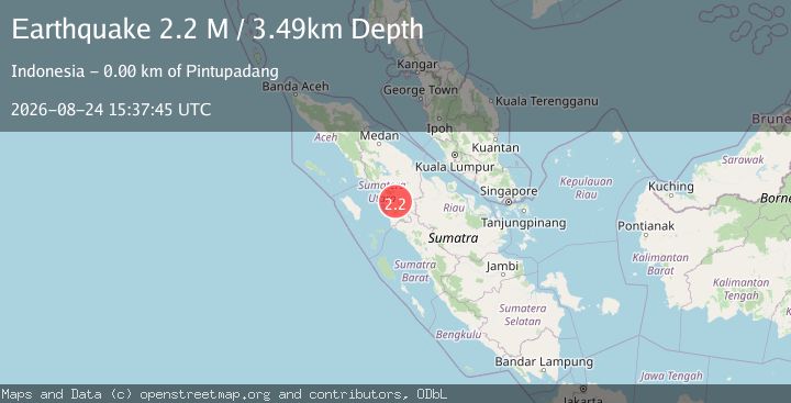 Map of Northern Sumatra, Indonesia