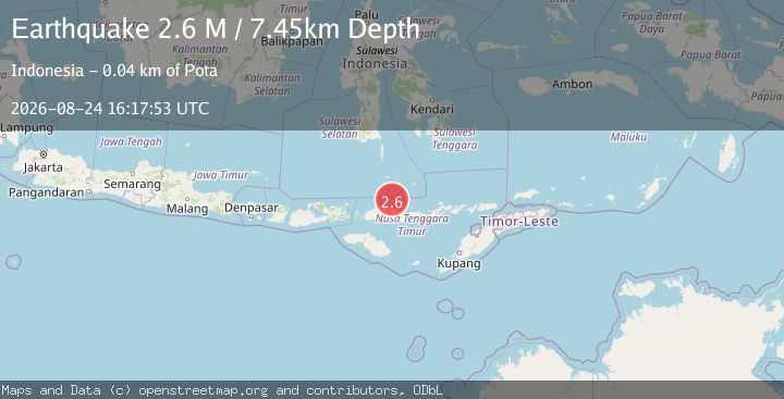 Map of Flores Region, Indonesia