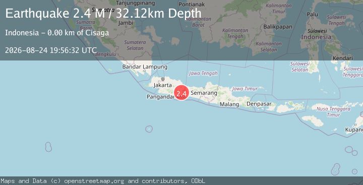 Map of Java, Indonesia