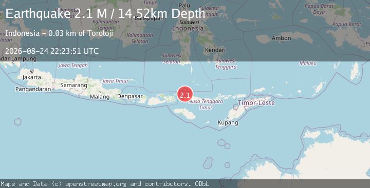 Map of Flores Region, Indonesia