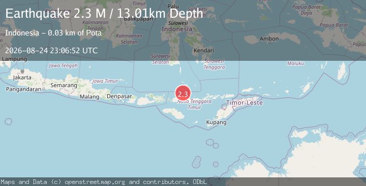 Map of Flores Region, Indonesia