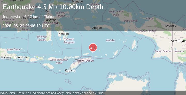 Map of Banda Sea