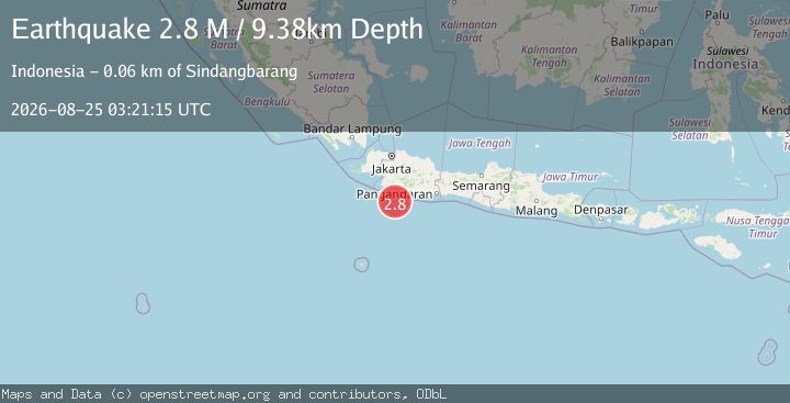 Map of Java, Indonesia