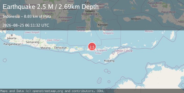 Map of Flores Region, Indonesia