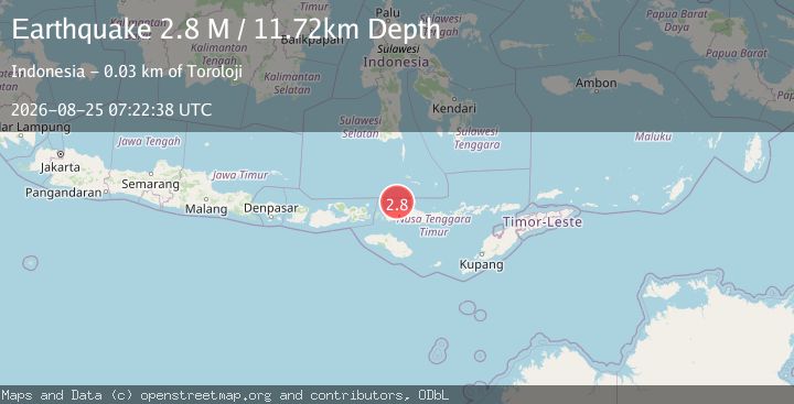 Map of Flores Region, Indonesia