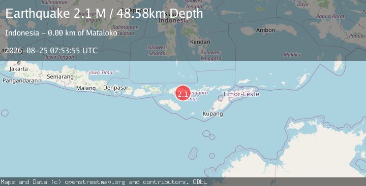 Map of Flores Region, Indonesia
