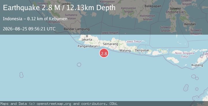 Map of Java, Indonesia