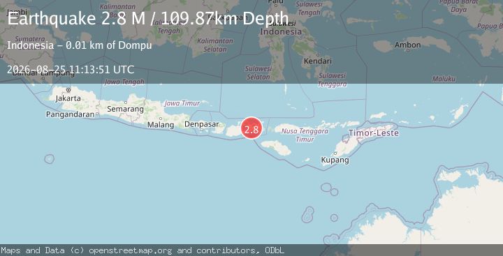 Map of Sumbawa Region, Indonesia