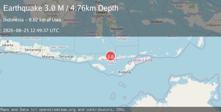 Map of Flores Region, Indonesia