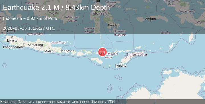 Map of Flores Region, Indonesia