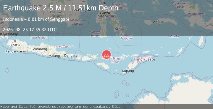 Map of Flores Region, Indonesia