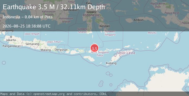 Map of Flores Region, Indonesia