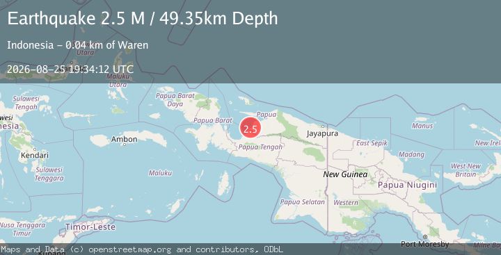 Map of West Papua Region, Indonesia