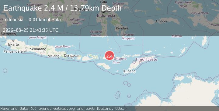 Map of Flores Region, Indonesia