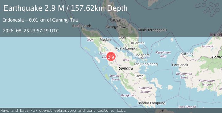 Map of Northern Sumatra, Indonesia