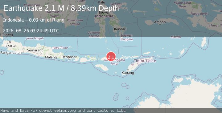 Map of Flores Region, Indonesia