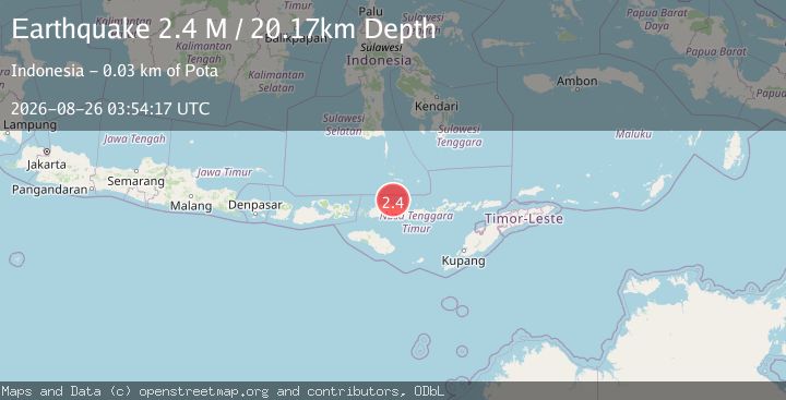 Map of Flores Region, Indonesia