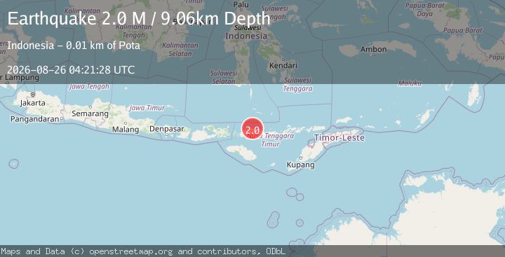 Map of Flores Region, Indonesia