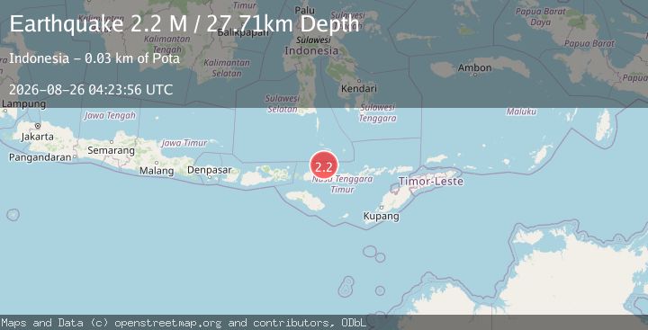 Map of Flores Region, Indonesia