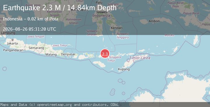 Map of Flores Region, Indonesia