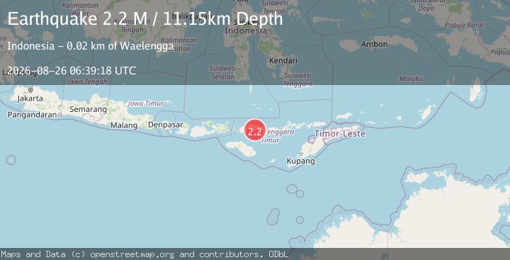 Map of Flores Region, Indonesia