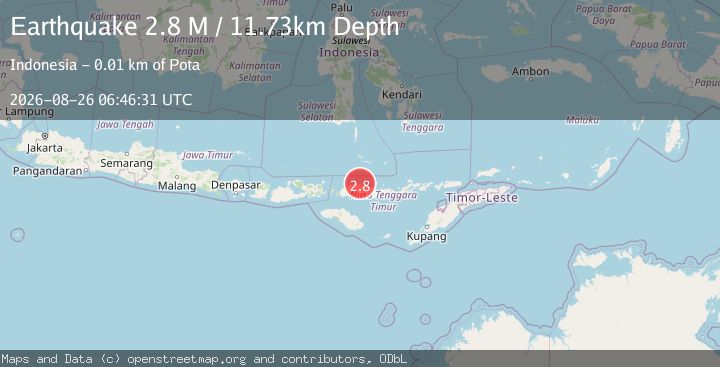 Map of Flores Region, Indonesia