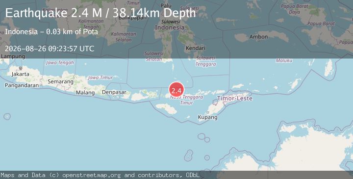 Map of Flores Region, Indonesia