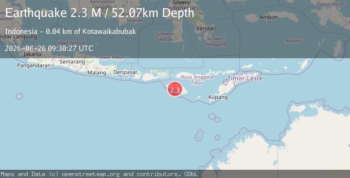 Map of Sumba Region, Indonesia