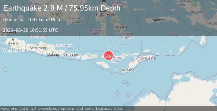 Map of Flores Region, Indonesia