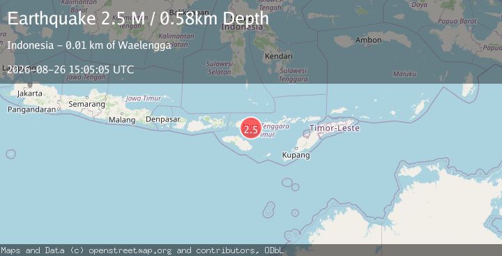 Map of Flores Region, Indonesia